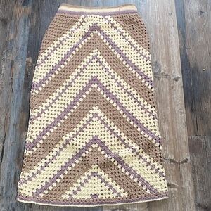 Chevron Patterned Crochet Skirt